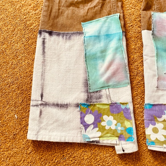 GUC Babaton ultra high waisted patchwork chord homemade bell bottoms - Picture 9 of 16